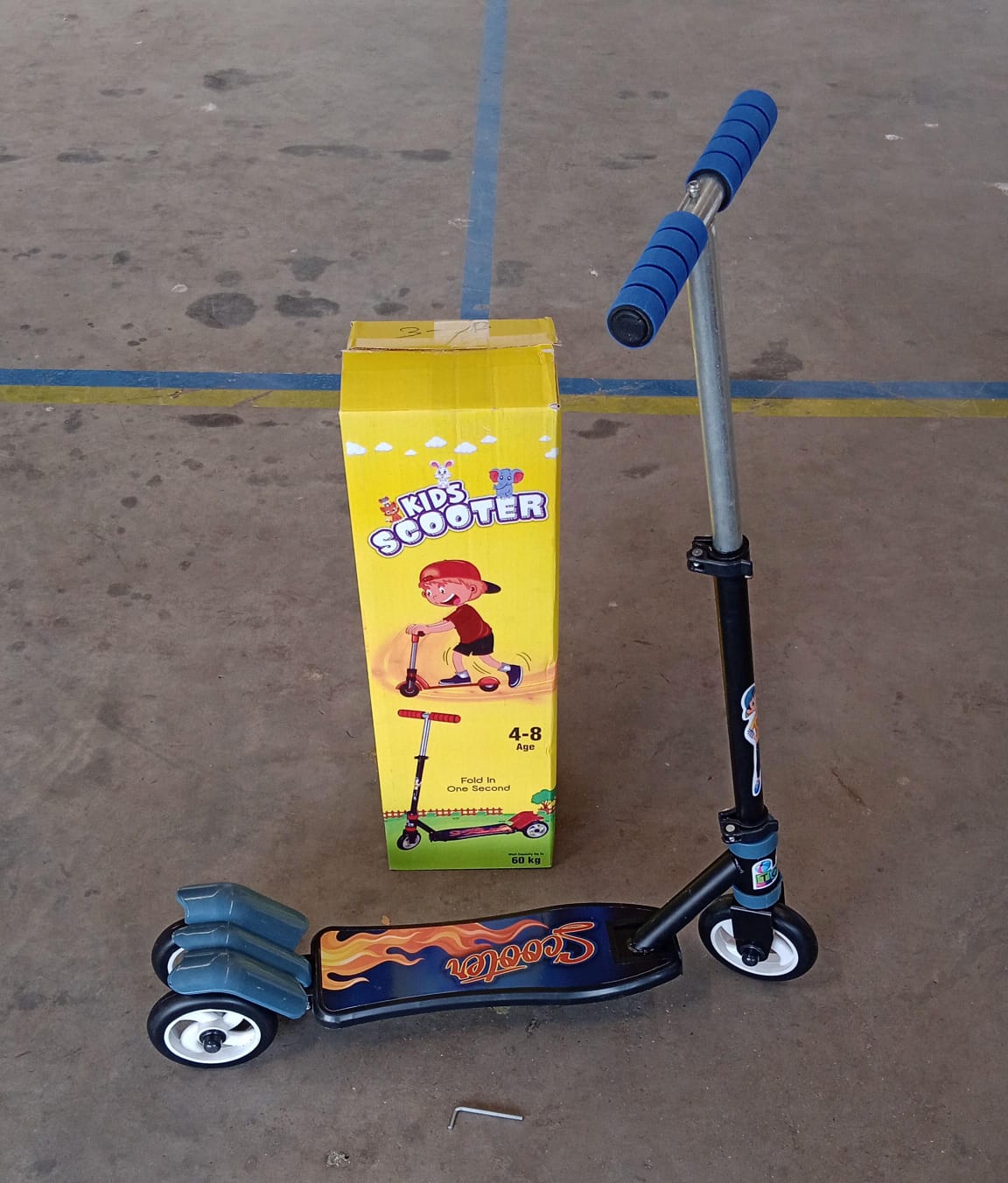 Kids 3-Wheel Leg Push Scooter with Adjustable Height (4β8 Years)