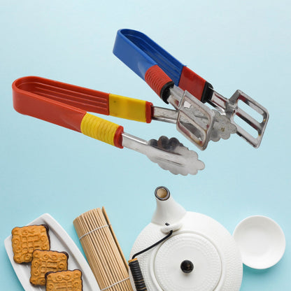 Stainless Steel Multipurpose Utility Tong / Serving Food Tongs  (2 Pcs Set)