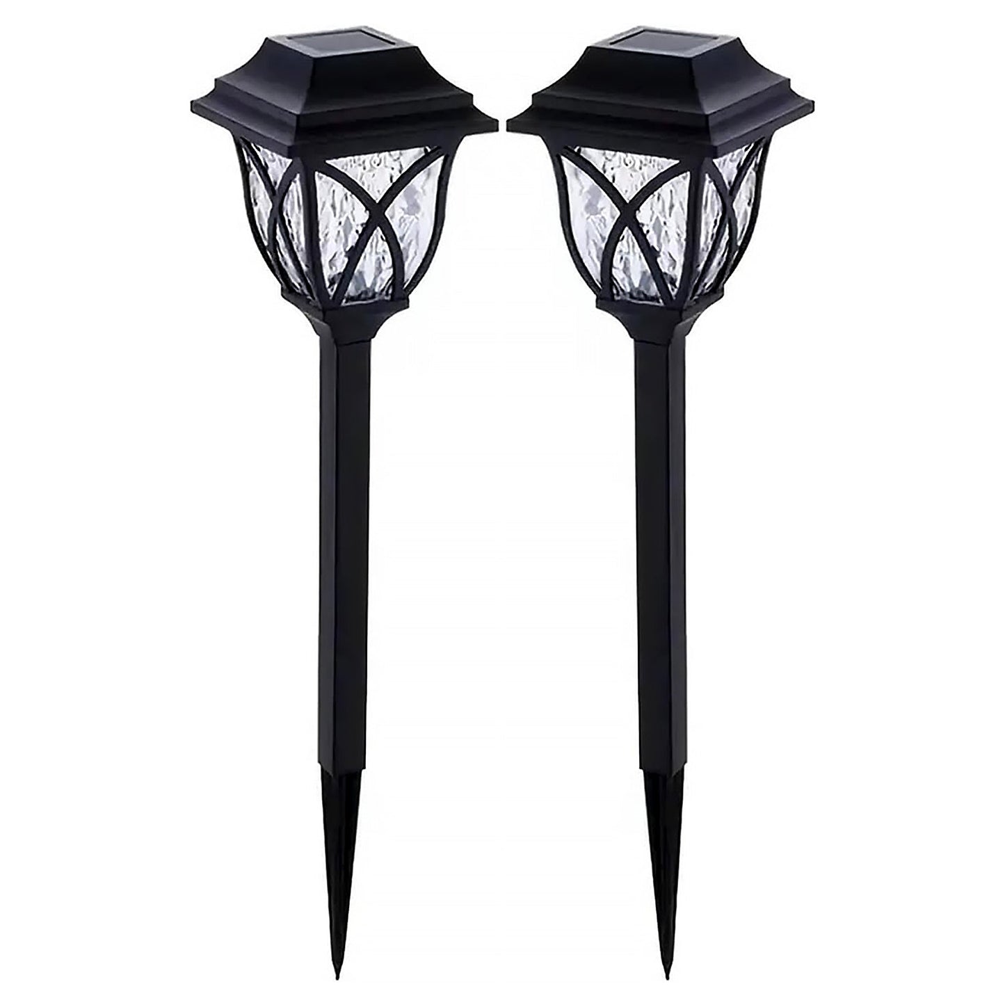 Solar lights at night