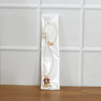 Traditional Lotus Motif Pendant Chain (1 Pc)