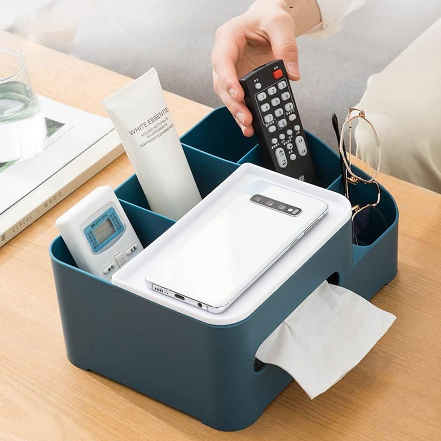 6-Compartment Desk Organizer – Multi-Function Storage  (Home/Office)